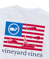 Vineyard Vines Mens Performance Harbor Fish Flags Long-Sleeve Harbor T-Shirt
