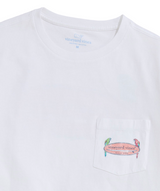 Vineyard Vines Mens Parrot Surf Logo Pocket Short Sleeve T-Shirt