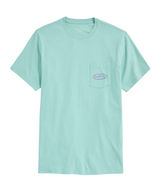 Vineyard Vines Mens Florita Palm Surf Logo Pocket Short Sleeve T-Shirt
