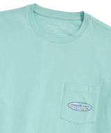 Vineyard Vines Mens Florita Palm Surf Logo Pocket Short Sleeve T-Shirt