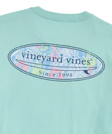 Vineyard Vines Mens Florita Palm Surf Logo Pocket Short Sleeve T-Shirt