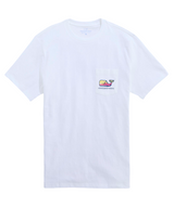 Vineyard Vines Mens Palm Tree Scenic Whale Pocket Short Sleeve T-Shirt