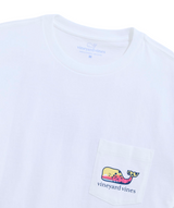 Vineyard Vines Mens Palm Tree Scenic Whale Pocket Short Sleeve T-Shirt