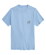 Vineyard Vines Mens Autumn Sailing Scene Pocket Short Sleeve T-Shirt