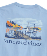 Vineyard Vines Mens Autumn Sailing Scene Pocket Short Sleeve T-Shirt