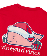 Vineyard Vines Mens Santa Whale Pocket Long Sleeve T-Shirt