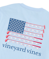 Vineyard Vines Mens Americana Golf Club Flag Pocket Short Sleeve T-Shirt