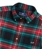Vineyard Vines Mens Tartan Long Sleeve Flannel Shirt