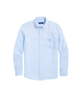 Vineyard Vines Mens Solid Linen Long Sleeve Shirt