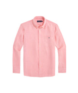 Vineyard Vines Mens Solid Linen Long Sleeve Shirt
