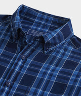 Vineyard Vines Mens Indigo Twill Woven Long Sleeve Button Down Shirt