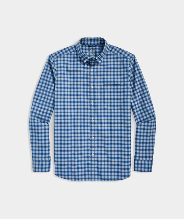 Vineyard Vines Mens On-The-Go brrr Long Sleeve Plaid Shirt