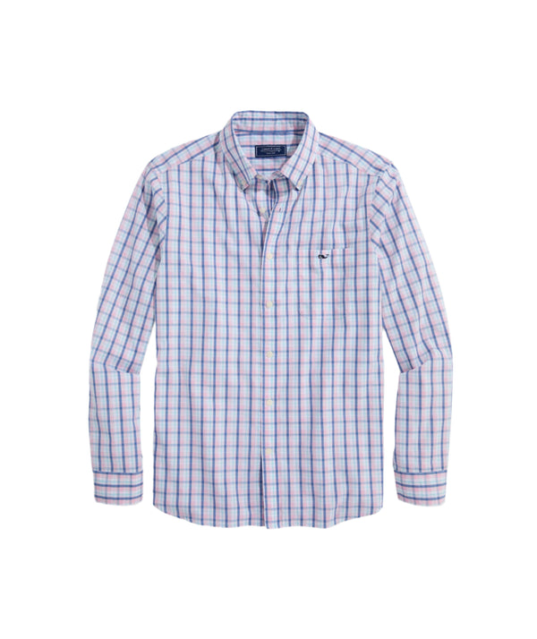 Vineyard Vines Mens Sandie Plaid Perfect Wash Poplin Long Sleeve Shirt