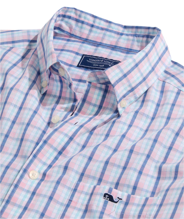 Vineyard Vines Mens Sandie Plaid Perfect Wash Poplin Long Sleeve Shirt