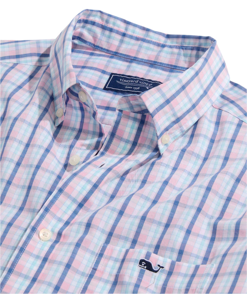 Vineyard Vines Mens Sandie Plaid Perfect Wash Poplin Long Sleeve Shirt