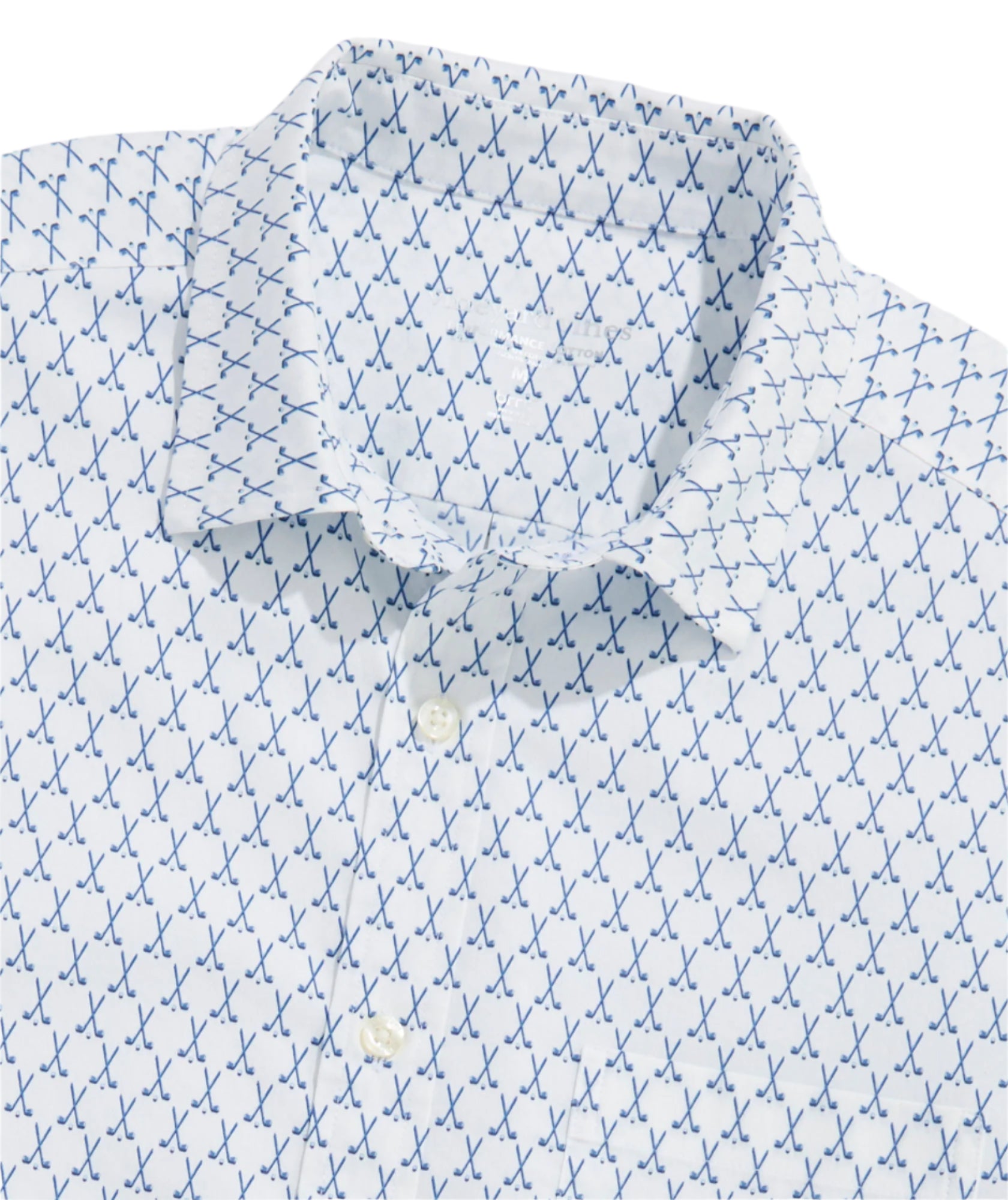 Vineyard Vines Mens Country Clubs Performance Cotton Short Sleeve Shirt
