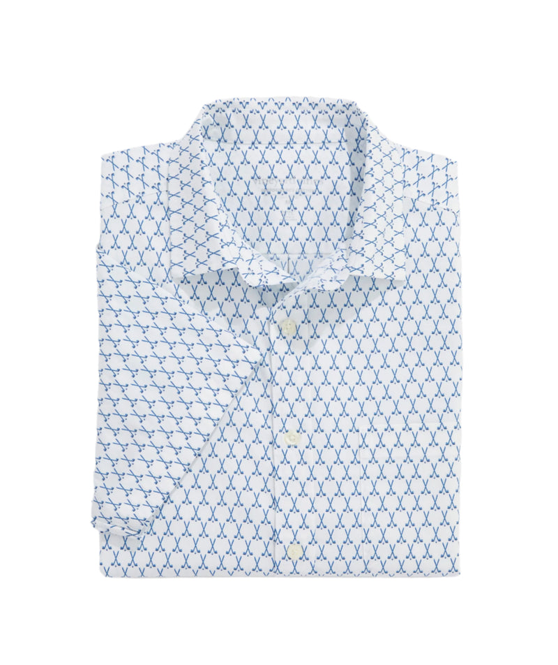 Vineyard Vines Mens Country Clubs Performance Cotton Short Sleeve Shirt