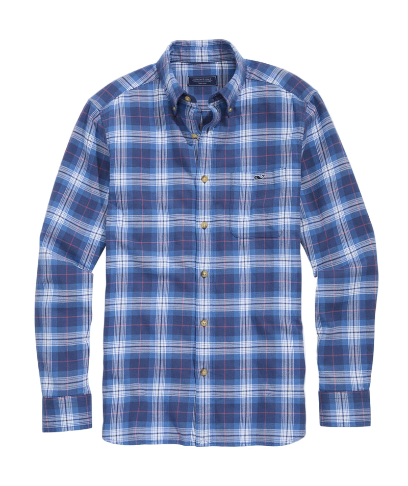 Vineyard Vines Mens Muskeget Plaid Vineyard Flannel Long Sleeve Shirt