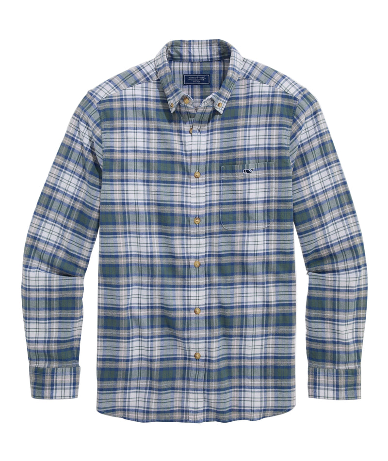 Vineyard Vines Mens Great Point Plaid Vineyard Long Sleeve Flannel Shirt