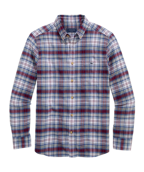 Vineyard Vines Mens Great Point Plaid Vineyard Long Sleeve Flannel Shirt