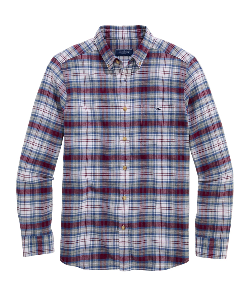 Vineyard Vines Mens Great Point Plaid Vineyard Long Sleeve Flannel Shirt