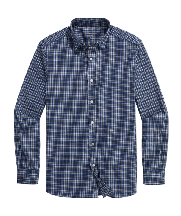 Vineyard Vines Mens Performance Brushed Tech Twill Kendrick Check Long Sleeve Shirt