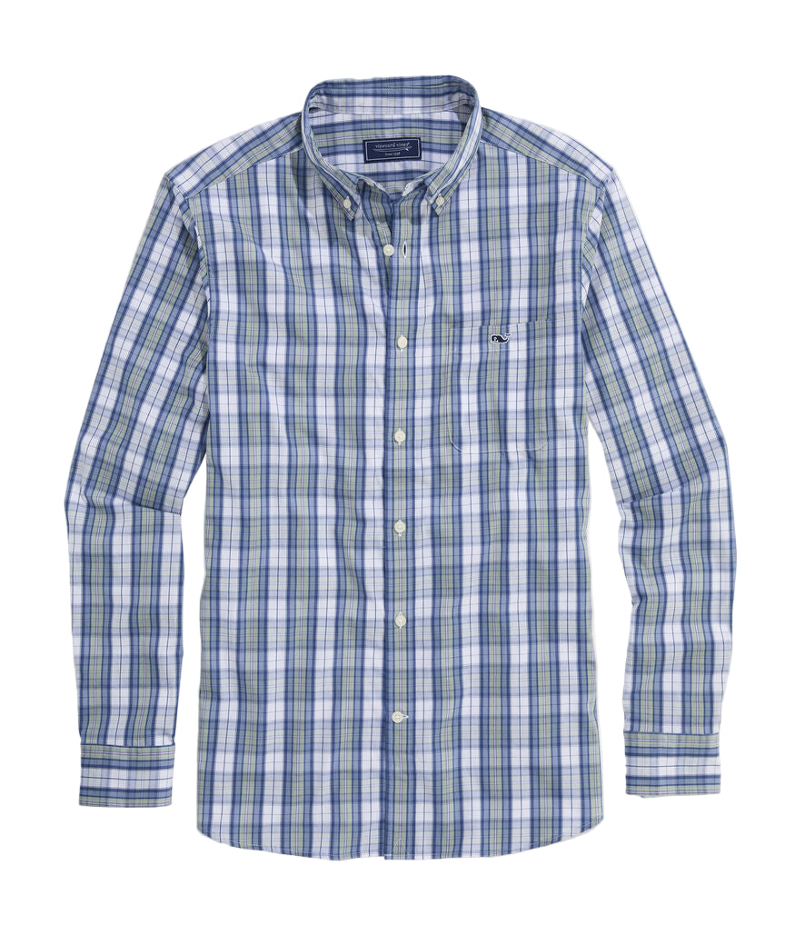 Vineyard Vines Mens Washashore Plaid Perfect Wash Poplin Shirt