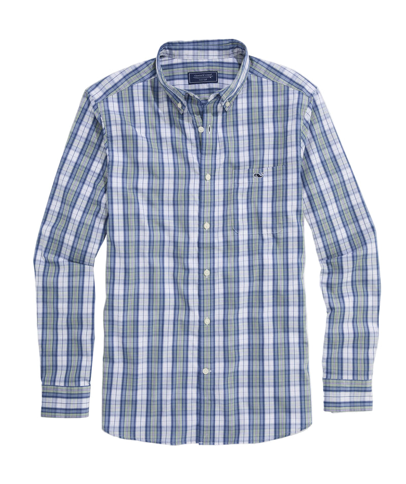 Vineyard Vines Mens Washashore Plaid Perfect Wash Poplin Shirt