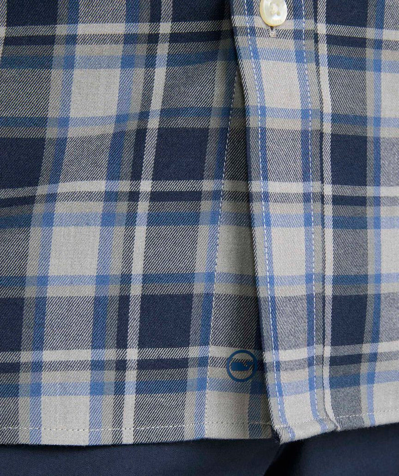 Vineyard Vines Mens Performance Brushed Tech Twill Jethro Plaid Shirt