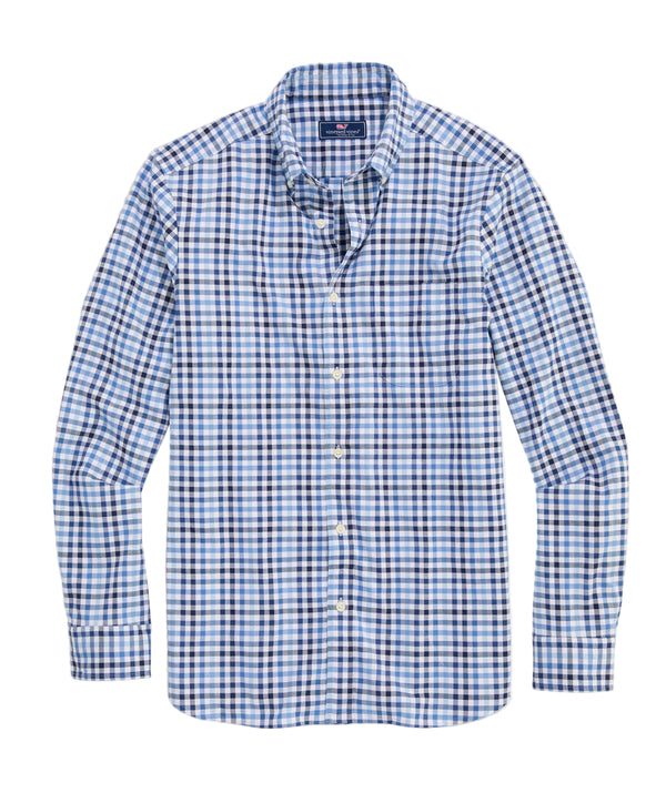 Vineyard Vines Mens Monomoy Tattersall Oxford Long Sleeve Shirt