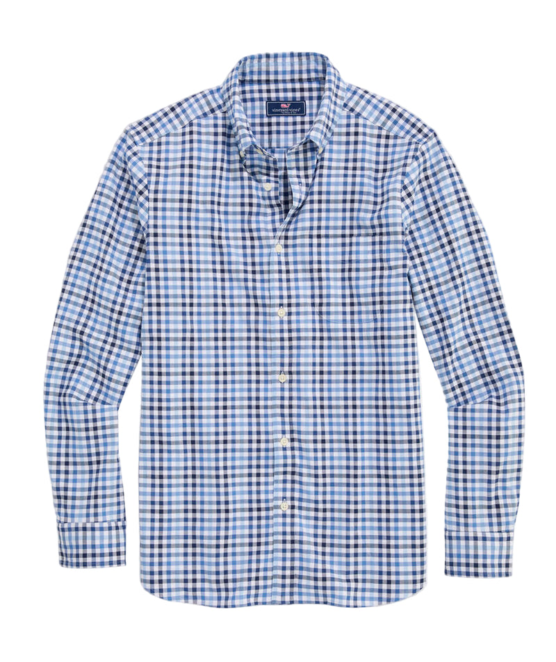 Vineyard Vines Mens Monomoy Tattersall Oxford Long Sleeve Shirt