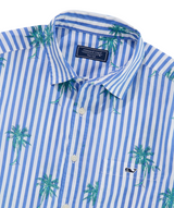 Vineyard Vines Mens Under The Palms Cotton Short Sleeve Shirt