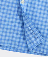 Vineyard Vines Mens Performance Lemon Shark Gingham Featherweight Button-Up Shirt