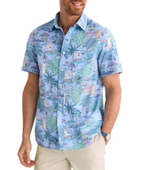 Vineyard Vines Mens Keys To Escape Cotton Short Sleeve Shirt