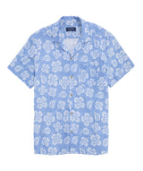 Vineyard Vines Mens Hawaiian Floral Linen Blend Short-Sleeve Cabana Shirt