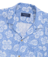 Vineyard Vines Mens Hawaiian Floral Linen Blend Short-Sleeve Cabana Shirt