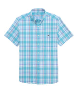 Vineyard Vines Mens Performance Plaid Short-Sleeve Featherweight Shirt
