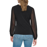Calvin Klein Womens Jersey Long Sleeve Top