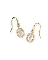 Kendra Scott Dani Stepped Frame Gold Drop Earrings - Ivory Mother of Pearl