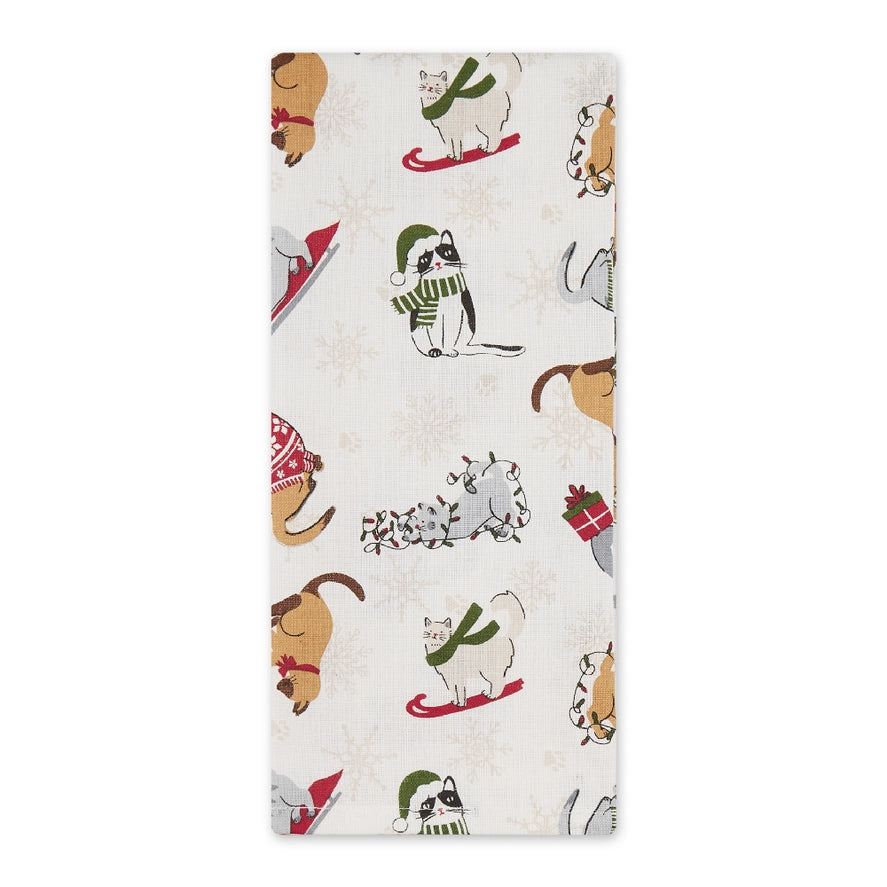 Design Imports Meowy Christmas Dishtowel Set - 2 pc