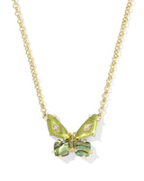 Kendra Scott Bianca Gold-Plated Green Butterfly Pendant Necklace