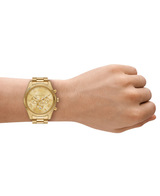 Michael Kors Mens Lexington Chronograph Gold-Tone Watch