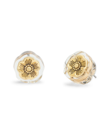 COACH Signature Tea Rose Lucite Stud Earrings