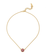 Kurt Geiger Round Pink Crystal Eagle Short Pendant Necklace