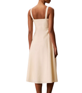 Calvin Klein Womens Cotton Poplin Sleeveless Midi Dress