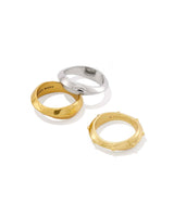 Kendra Scott Oakland Mixed Metal Ring - Set of 3 - Size 7