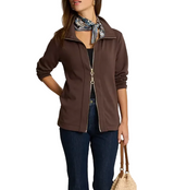 Tommy Bahama Womens Palm Voyage Funnel Neck Full-Zip Jacket