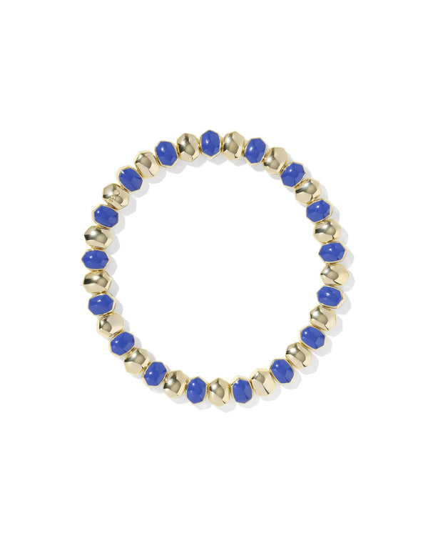 Kendra Scott Daphne Blue & Gold Enamel Stretch Bracelet