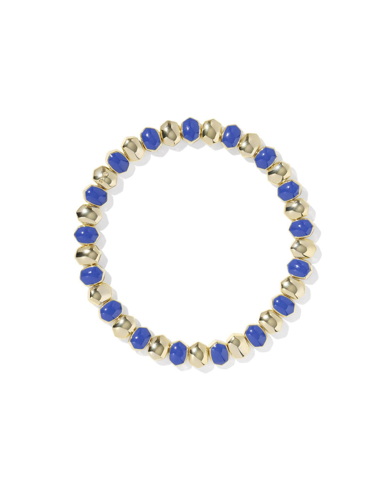 Kendra Scott Daphne Blue & Gold Enamel Stretch Bracelet