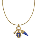 Kendra Scott Catherine Blue Lapis Charm Necklace - Gold Plated